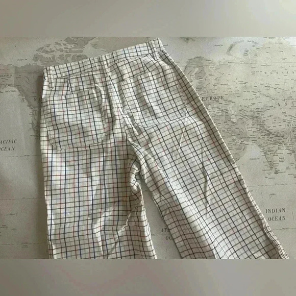 Madewell 27 Emmett Wide Leg Crop Pants in Rainbow Windowpane EUC - Picture 10 of 12